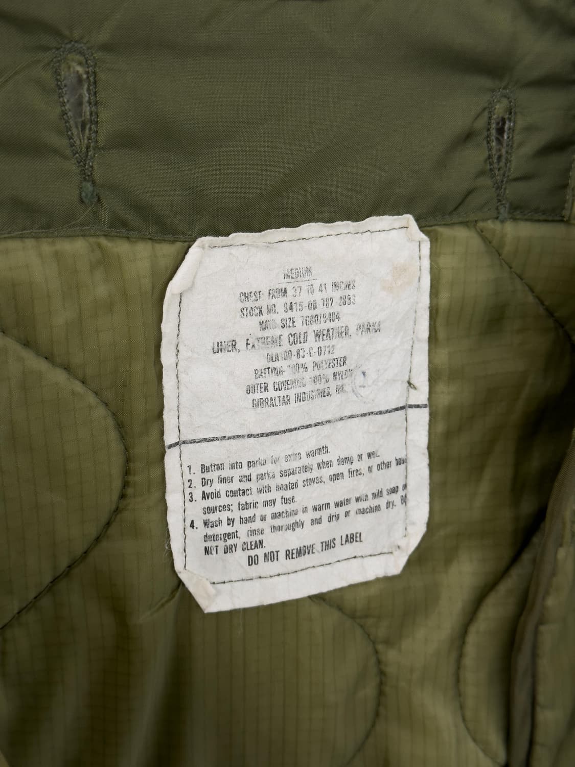 US ARMY 오리지널 M-65 피쉬테일 파카  상품이미지8