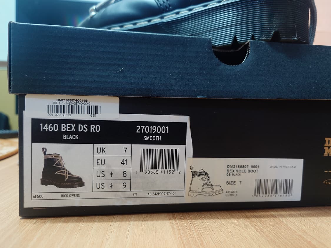 릭오웬스 닥터마틴 1460 벡스 솔 부츠 상품이미지6