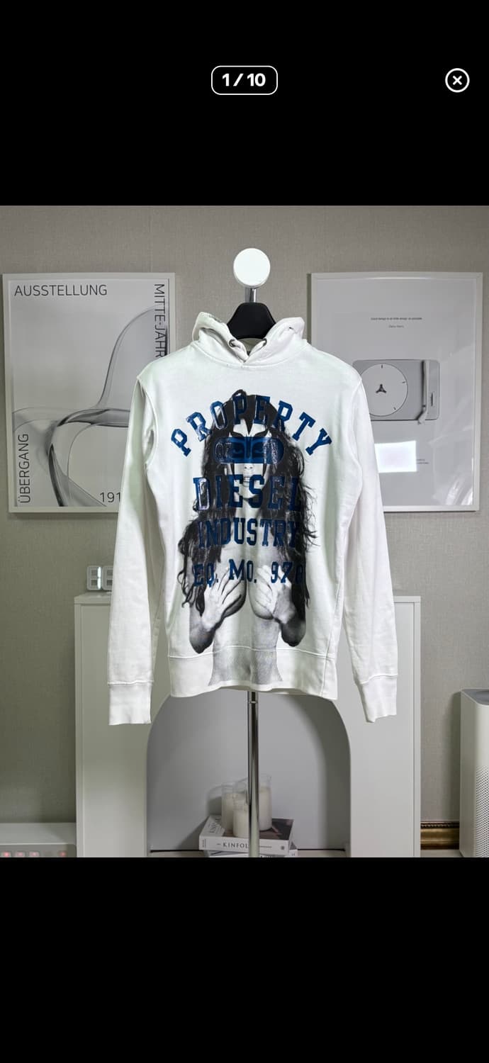 디젤(DIESEL) 그래픽 빈티지 후드티 S 상품이미지1