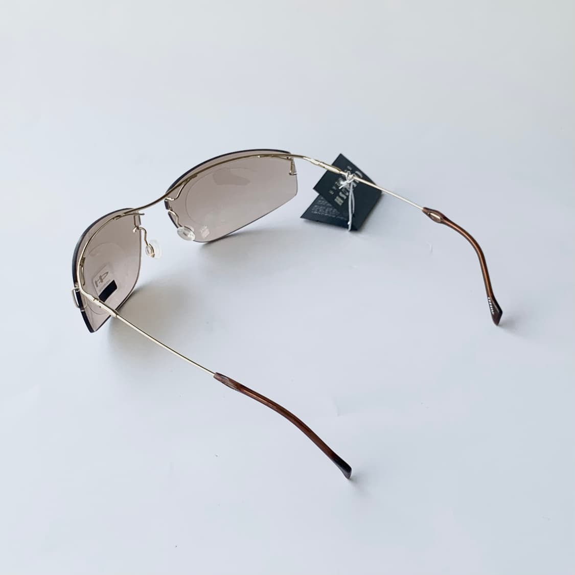 968 데드스탁 빈티지선글라스 골드 브라운 와이드 틴트렌즈 픽키 상품이미지5