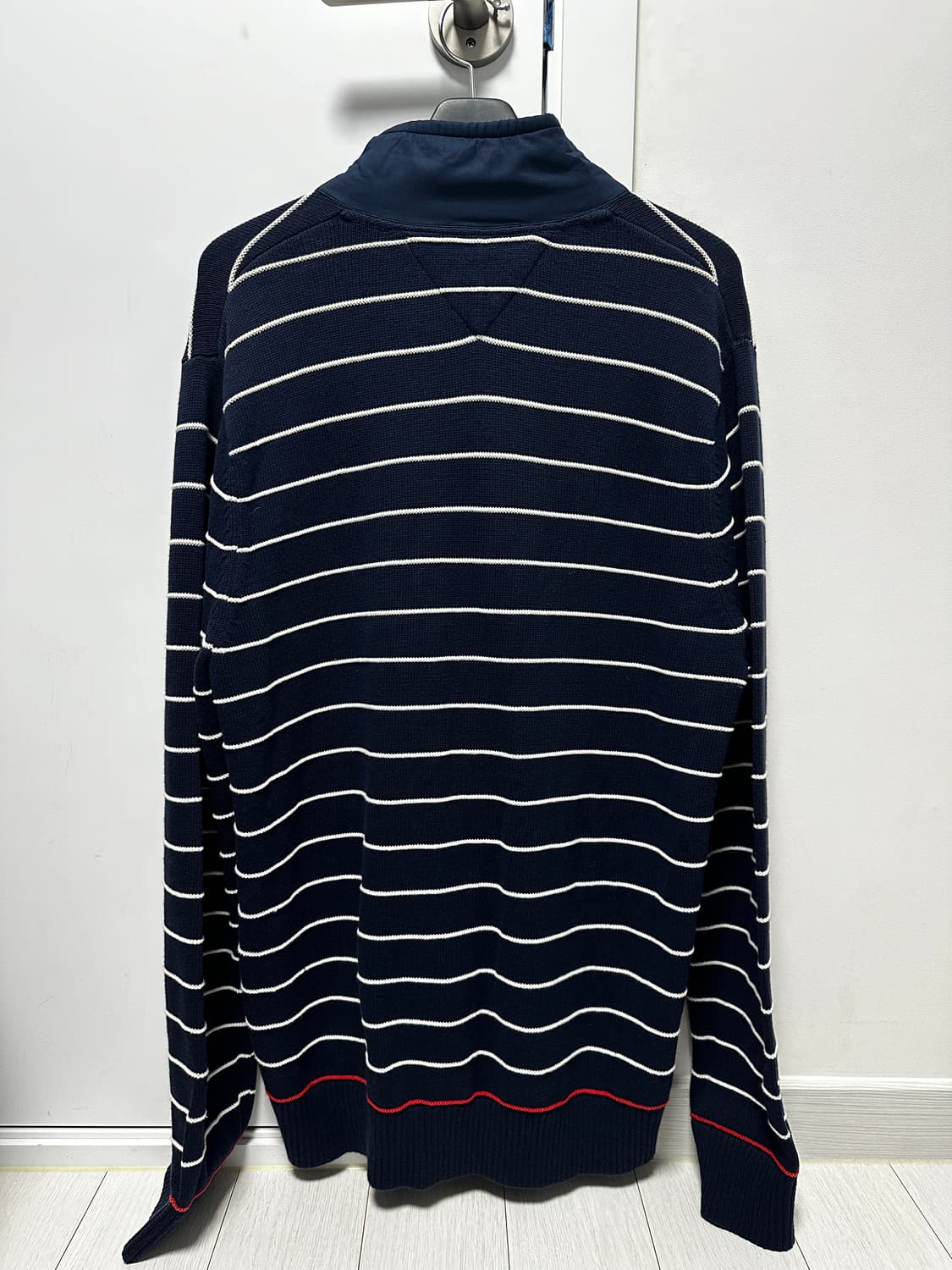 [타미힐피거] 스트라이프 남성 니트 집업 상품이미지2