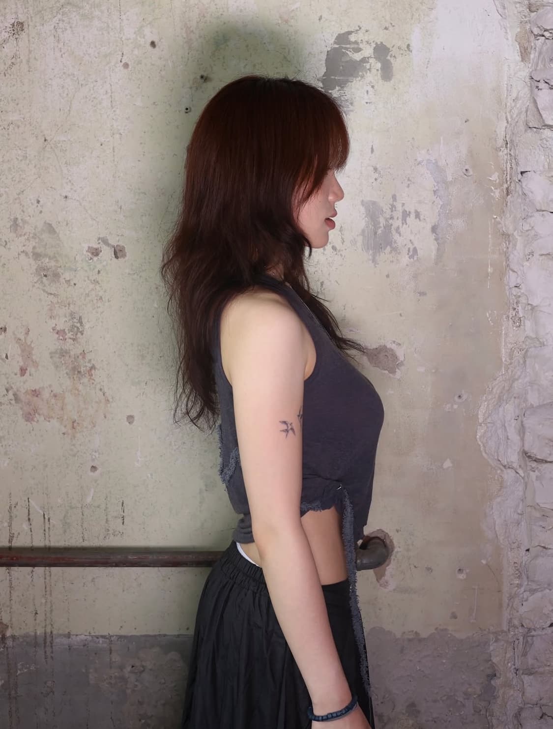 One shoulder button sleeveless- vintage  상품이미지4