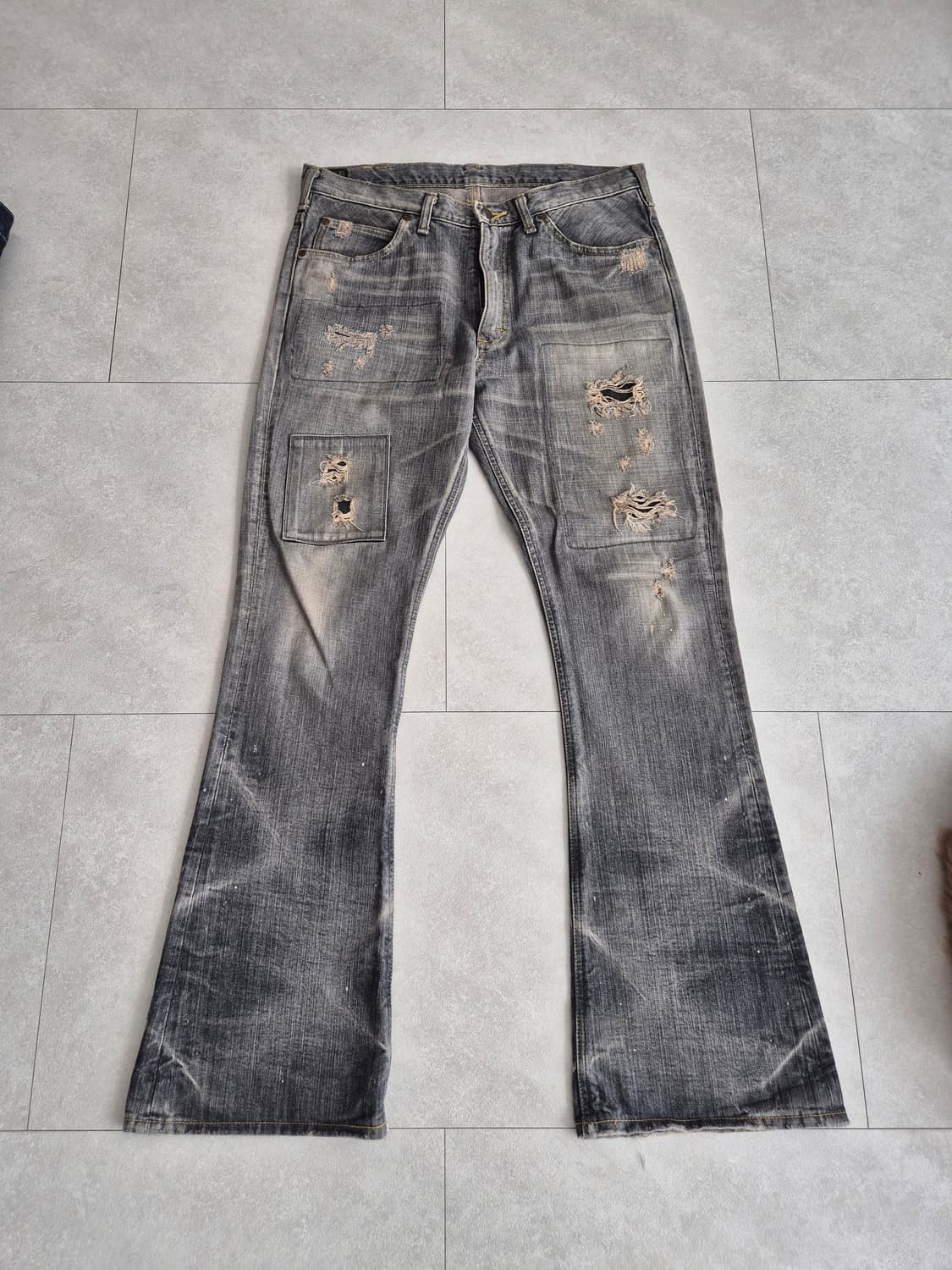 빈티지 Lee 그레이 플레어 데님 33 상품이미지1