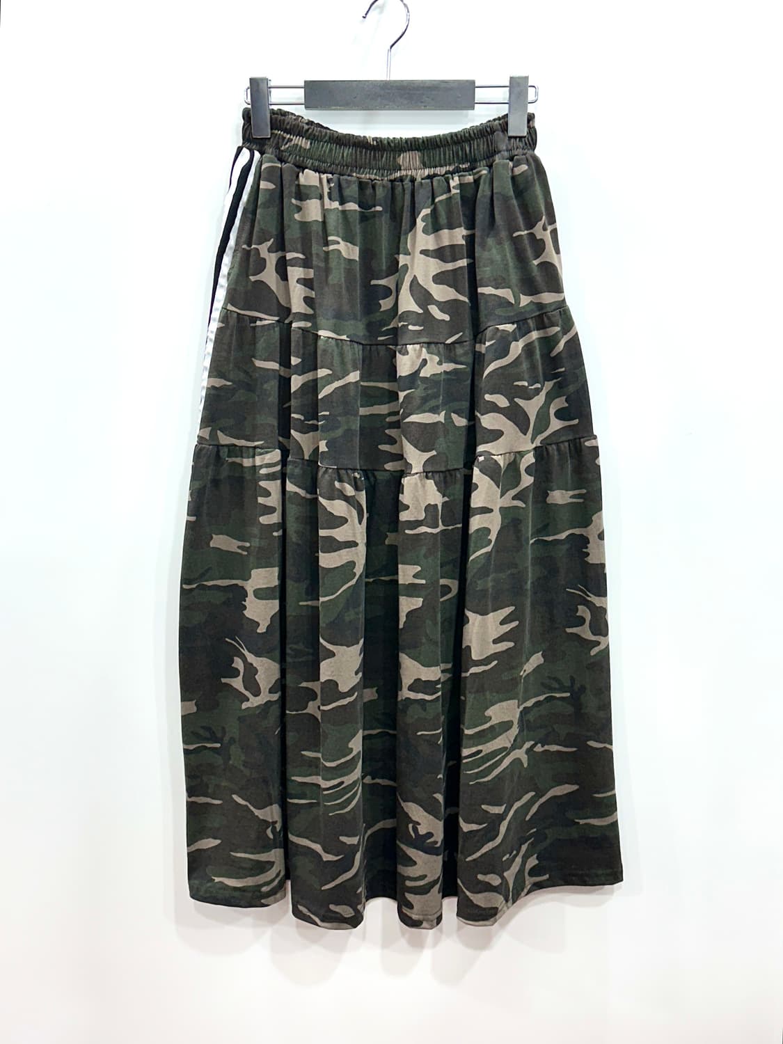 카모 삼선줄 커스텀 스커트 상품이미지4