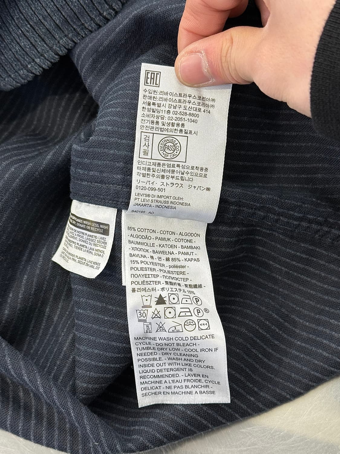 리바이스 네이비 투포켓 코듀로이 골덴 워크 셔츠 상품이미지9