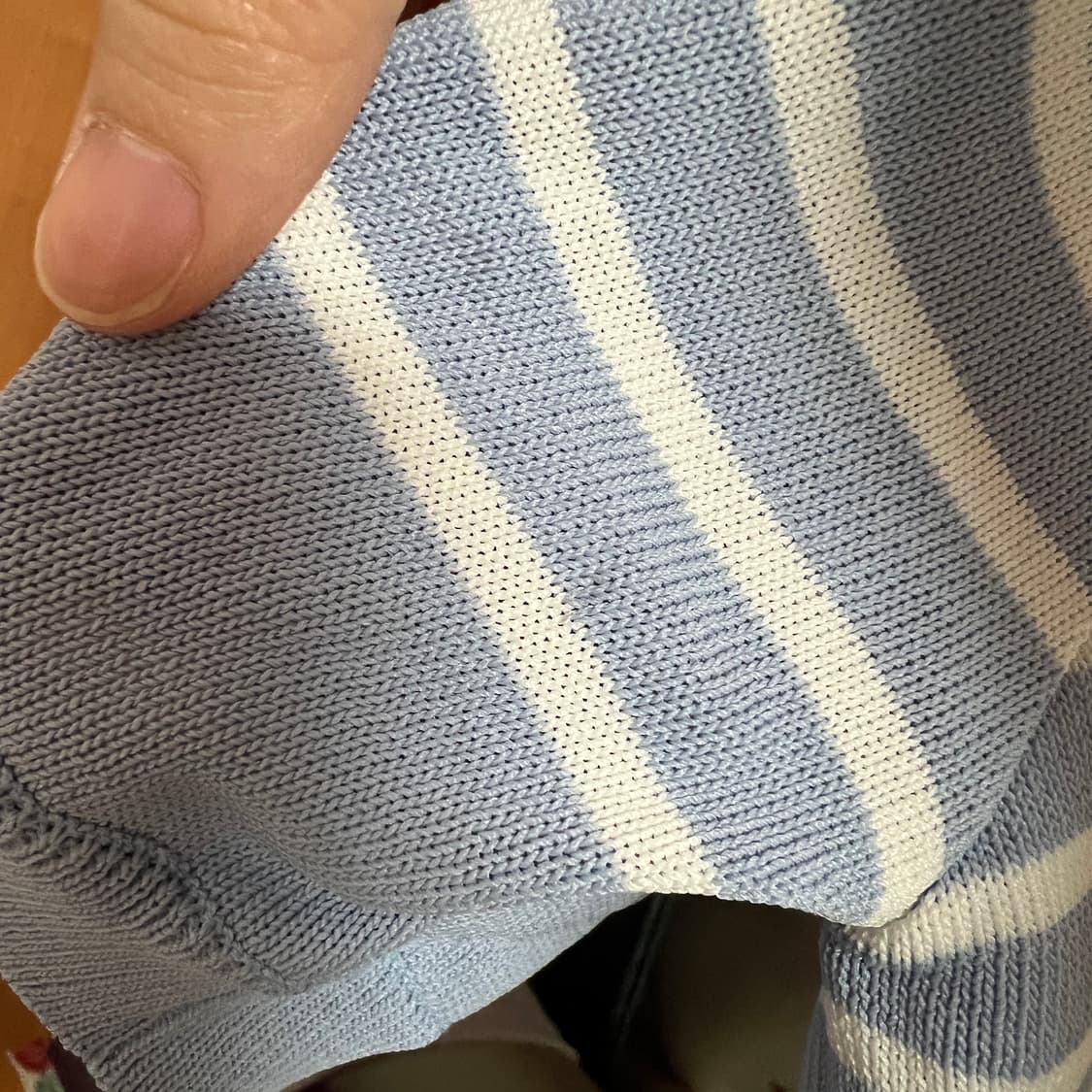 레터프롬문 반팔 셔링 니트 상품이미지4