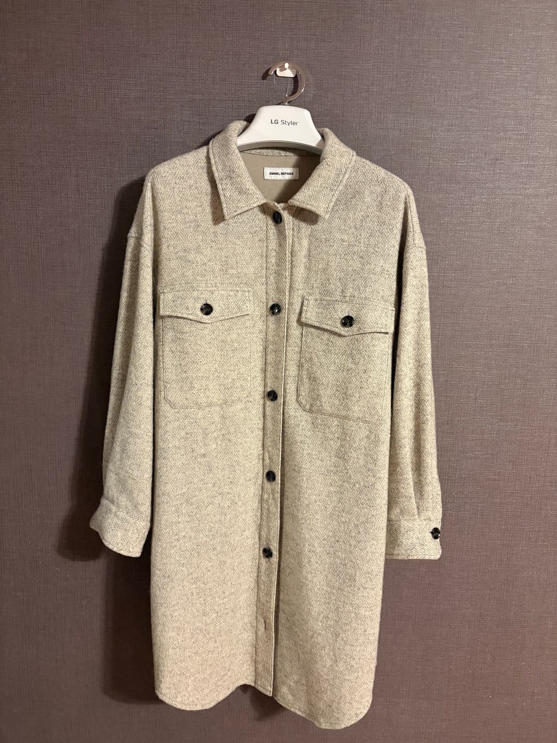 🤍 EMMEL REFINES 헤링본 셔츠 자켓/ Japan 상품이미지1