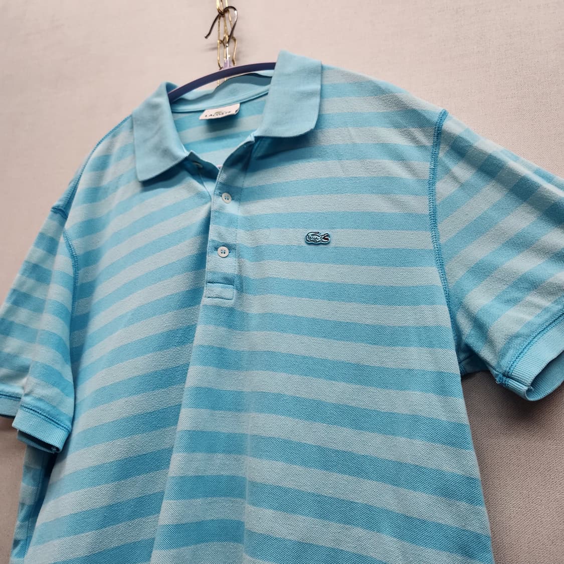 라코스테 로고 스트라이프 반팔카라 5(L) 상품이미지3
