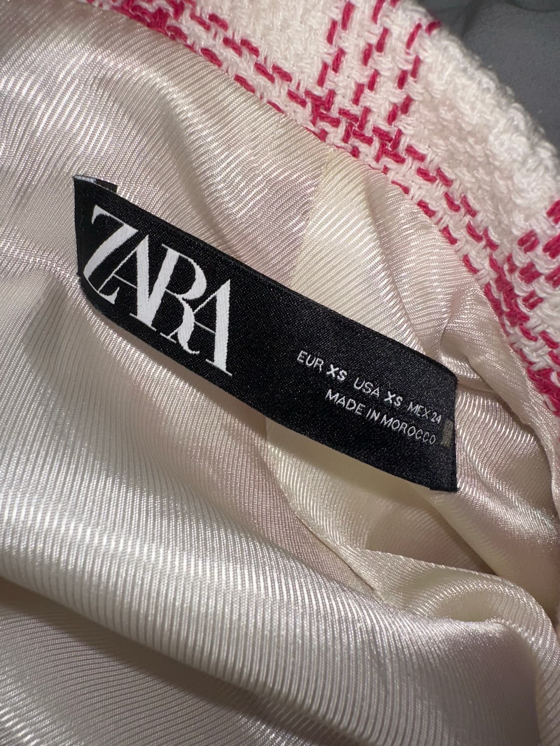 Zara 체크 트위드 자켓 상품이미지5