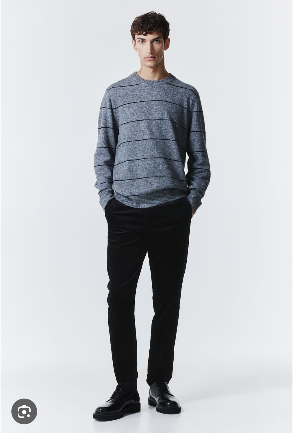 띠어리 THEORY 메리노울 스트라이프 니트 L사이즈 상품이미지1