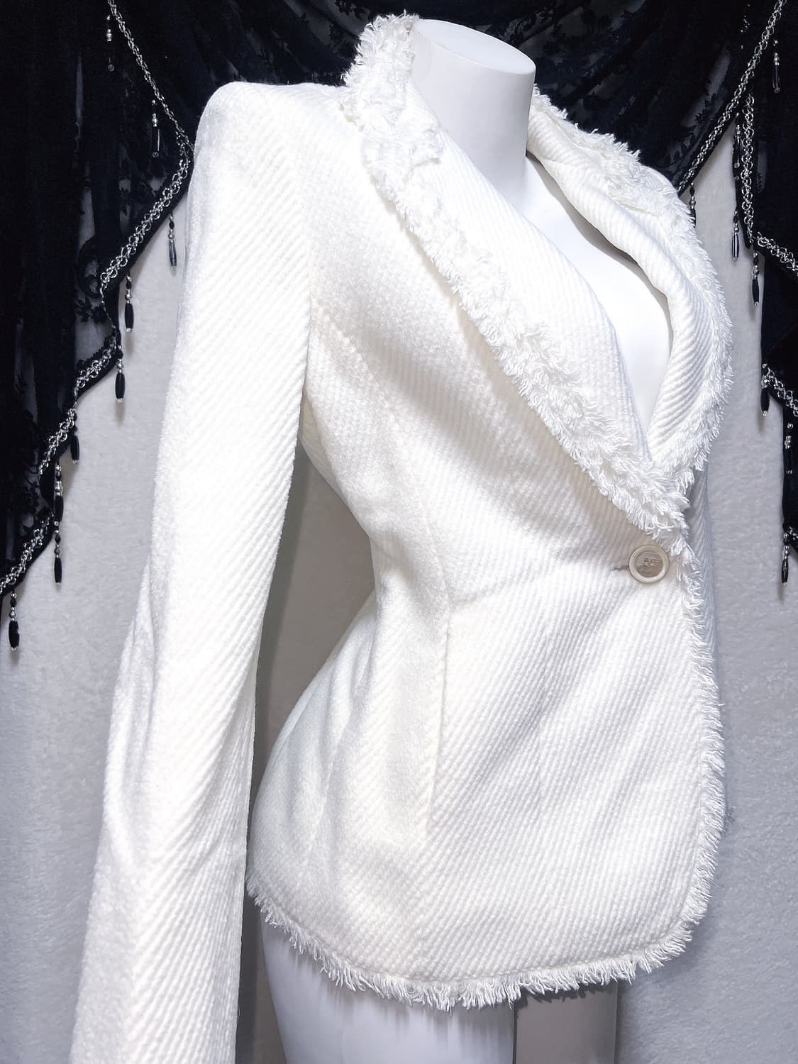 화이트 태슬 자켓 로맨틱갸루 로걀 달천깔 핀터 오네 핀터 히메 헤이세이 상품이미지4