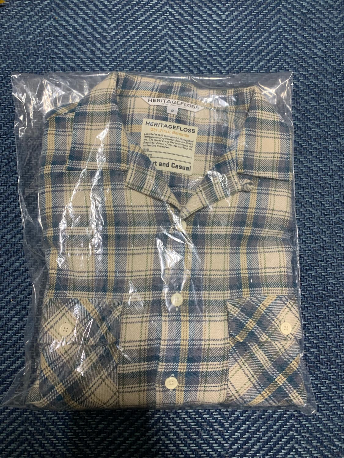 헤리티지플로스 플란넬 체크셔츠 s 상품이미지1