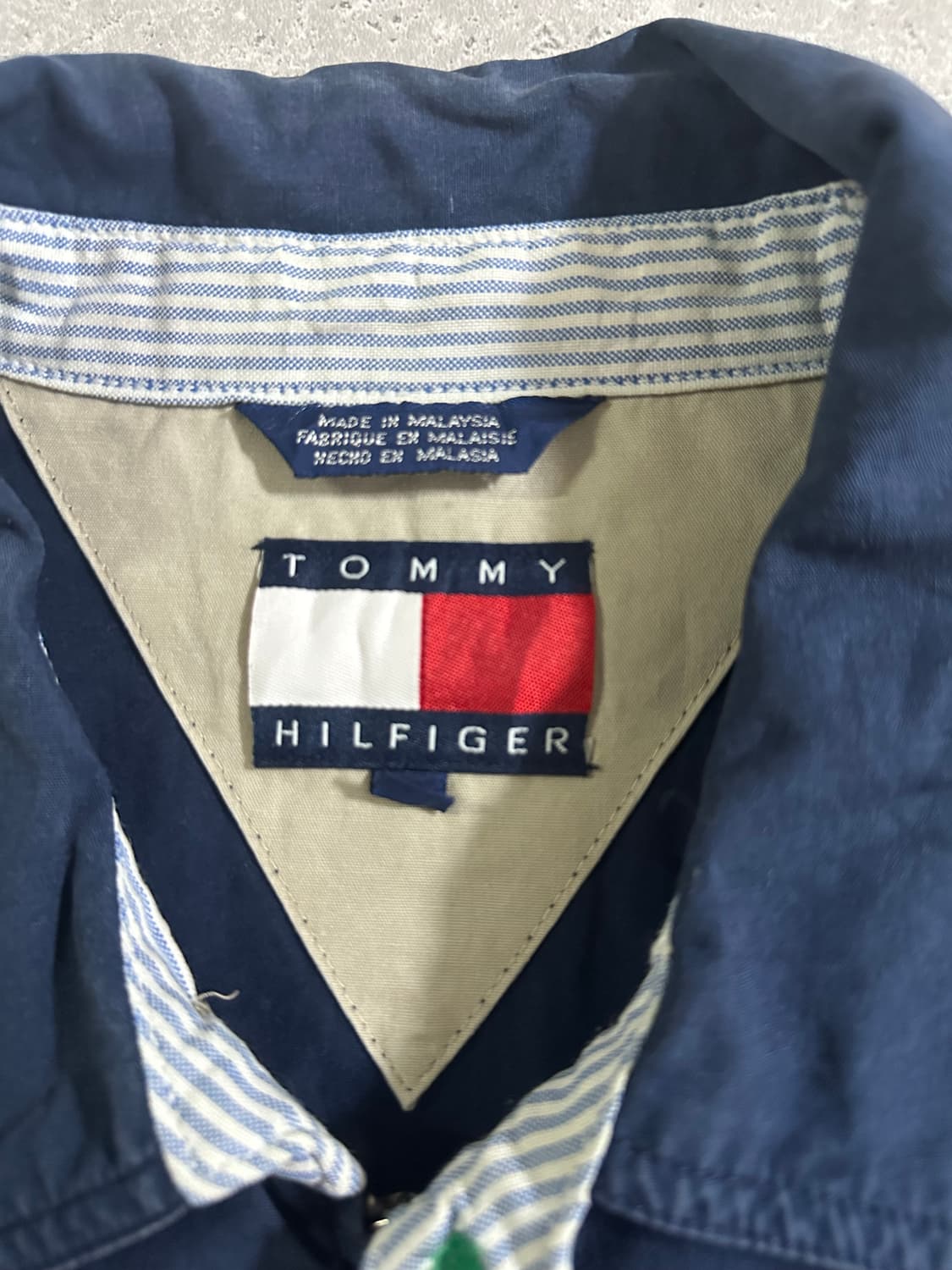 90s Tommy Hilfiger 크레스트 네이비 자켓 상품이미지4