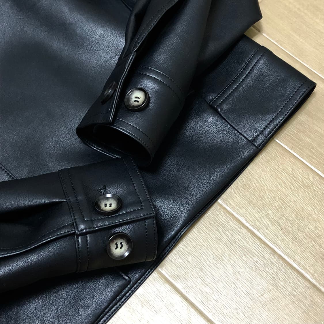 mohan 모한 tof 크롭 에코 레더 블레이저 (새상품) 상품이미지5