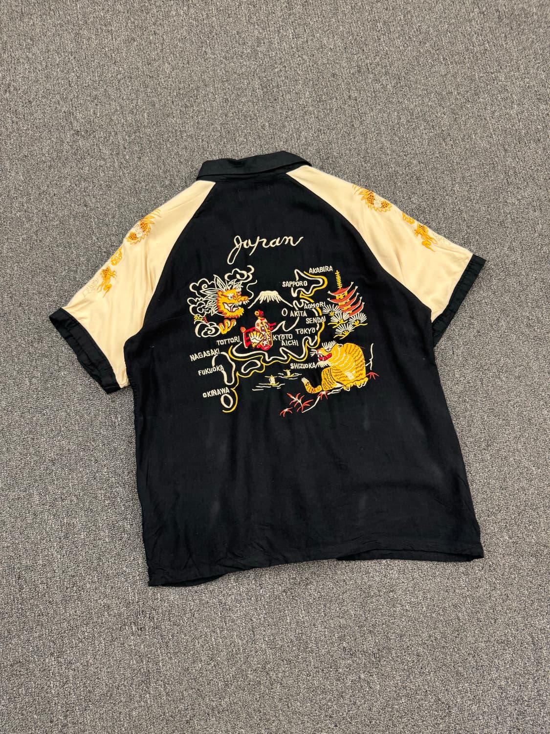 OS)Japanese vintage 자수 볼링 반팔셔츠 상품이미지6