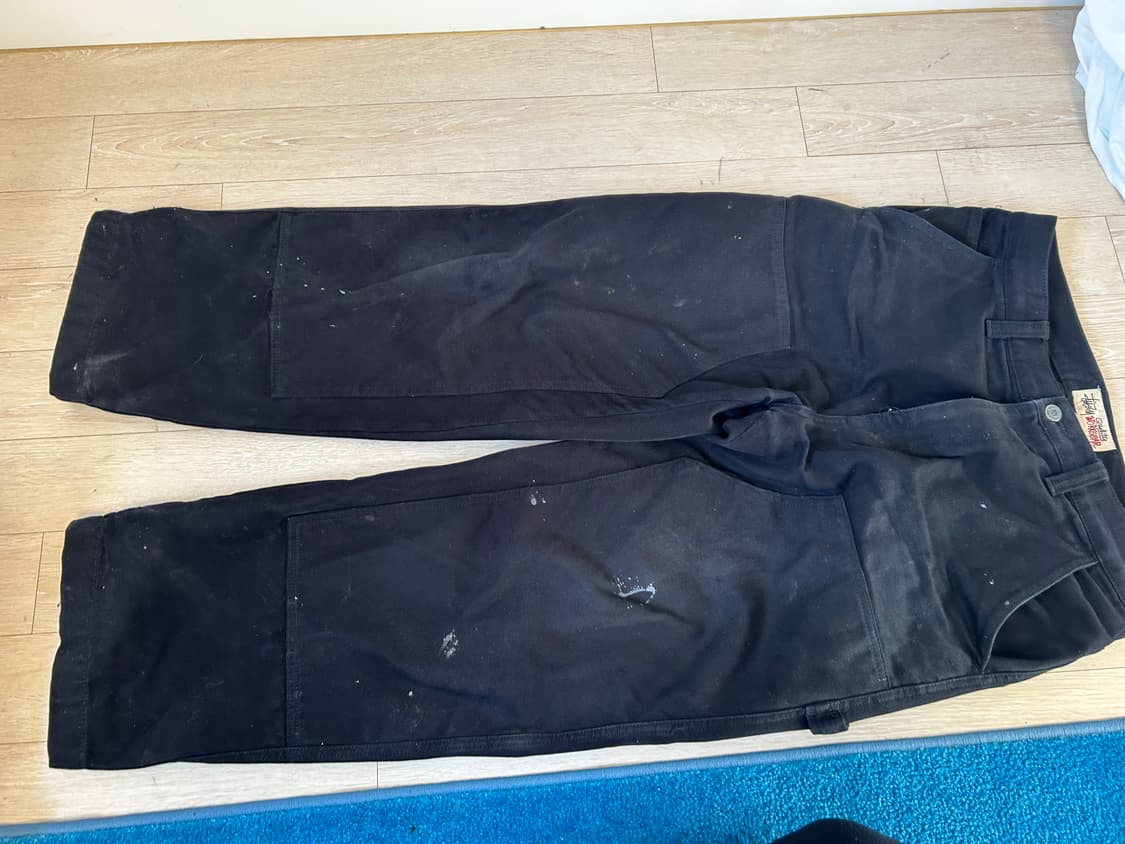 32)스투시 더블니 카펜터 캔버스 블랙 상품이미지1