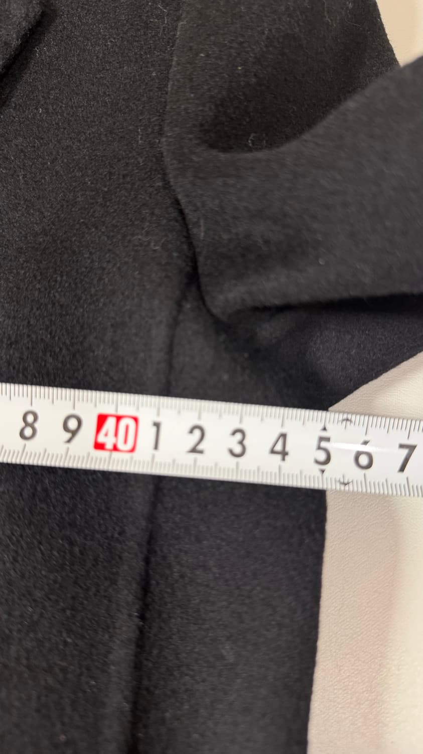 새상품) 데코 캐시미어 핸드메이드 블랙 롱 코트 S. 정가 90만원대.  상품이미지10