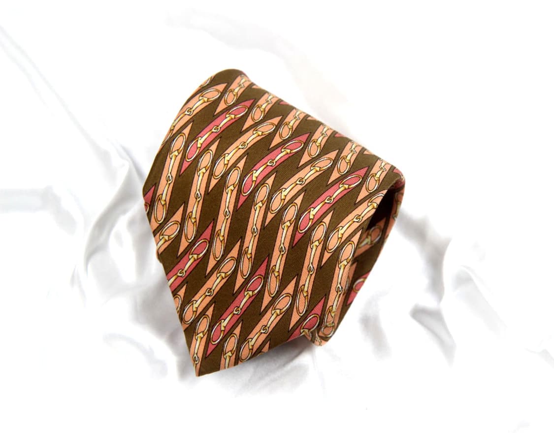 구찌 9.5cm A등급 남자 명품 넥타이 빈티지 상품이미지1