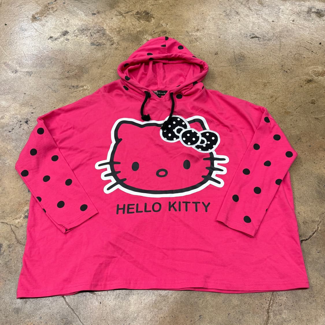 [정품/M] 헬로키티 핑크 후드티 도트 긴팔 b19 상품이미지2