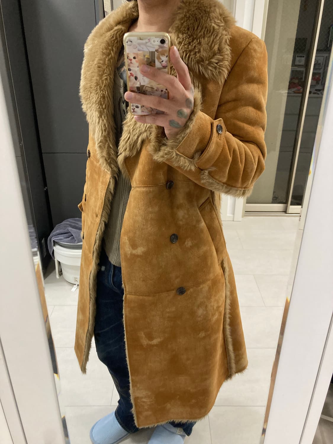 토네이도마트 퍼 롱코트 상품이미지5