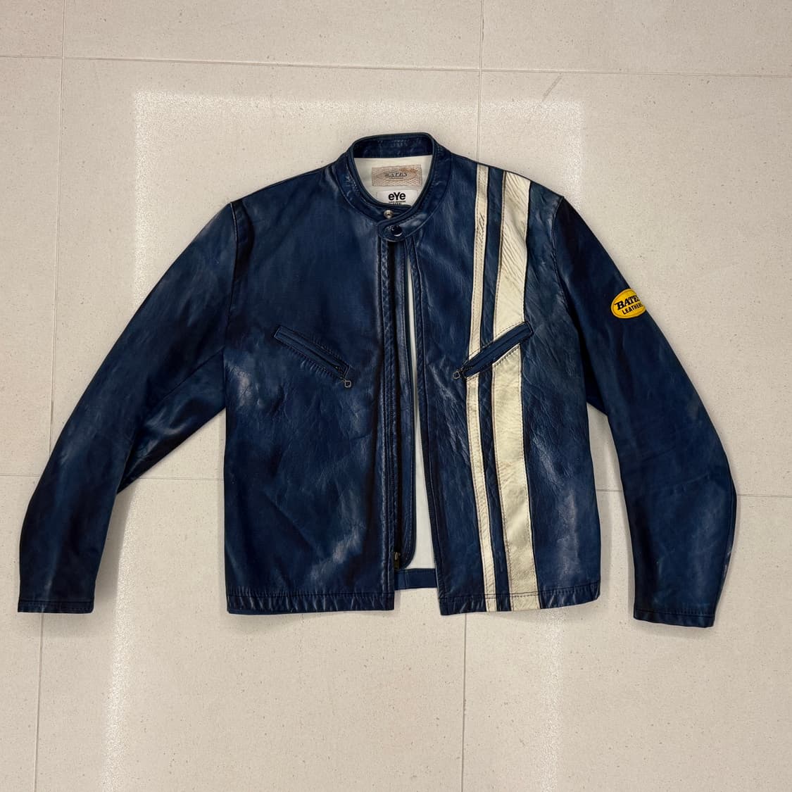 준야 와타나베 베이츠 레더 자켓 인디고 m 사이즈 판매합니다! 상품이미지1