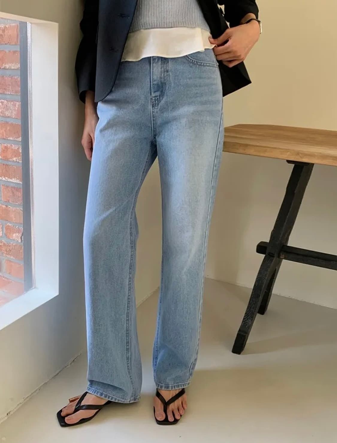 라이크유 연청와이드팬츠m 상품이미지2