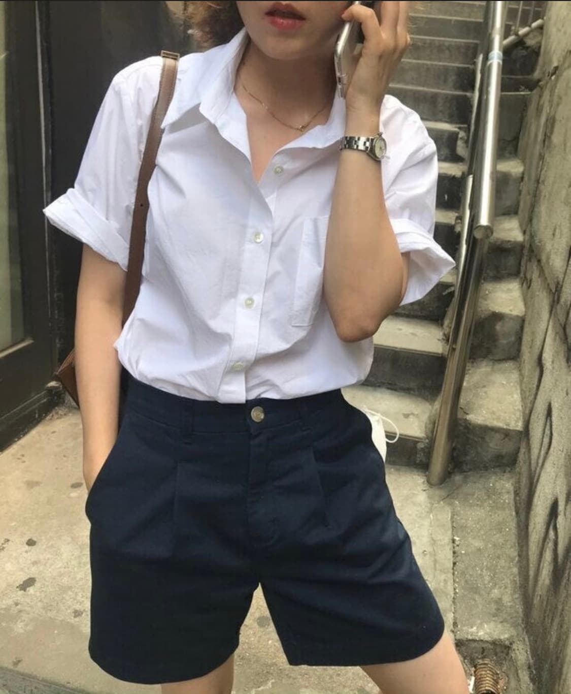 시엔느 올리브쇼츠 네이비 M 상품이미지1