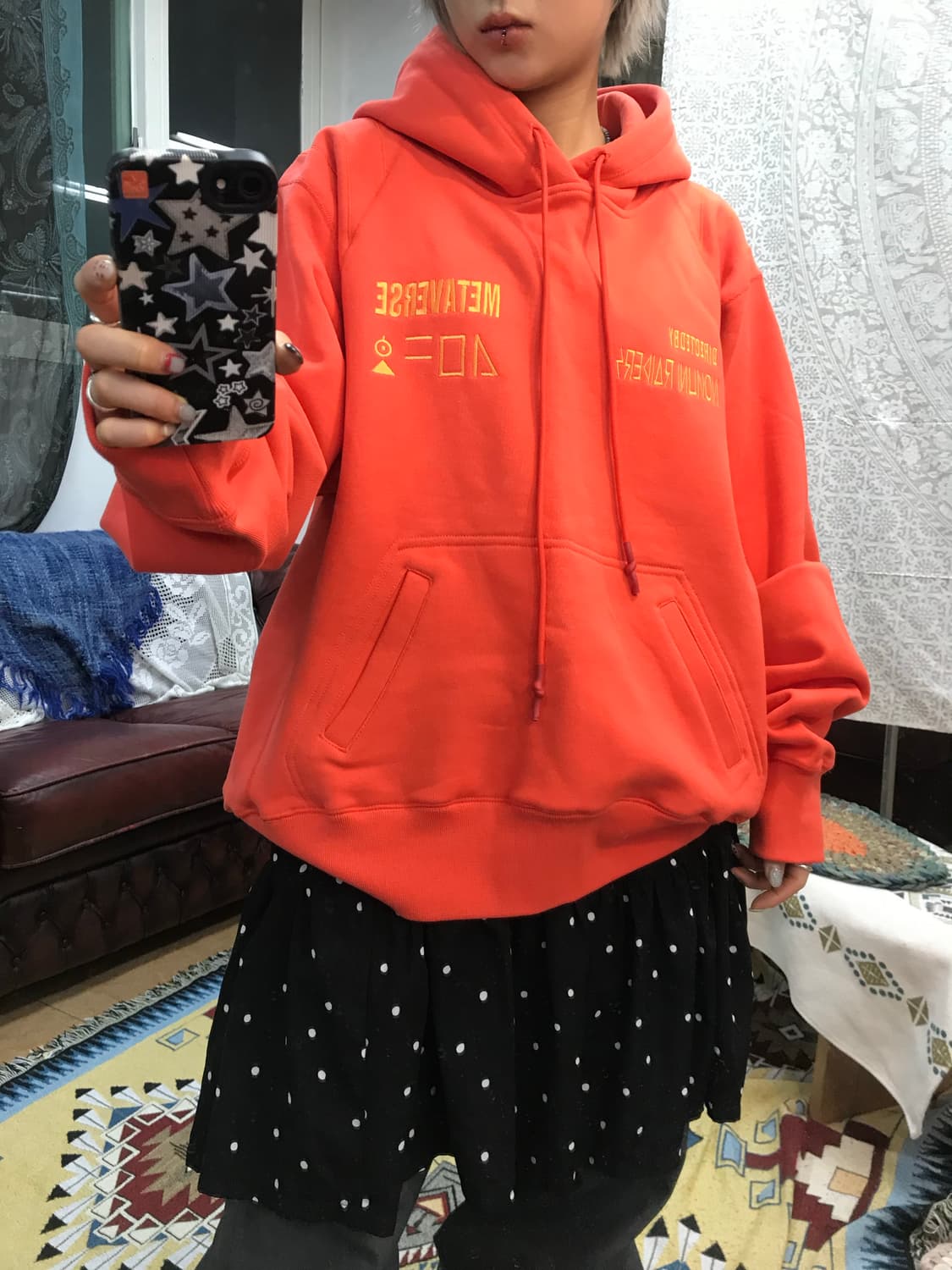 빈티지 자수 후드티  상품이미지1