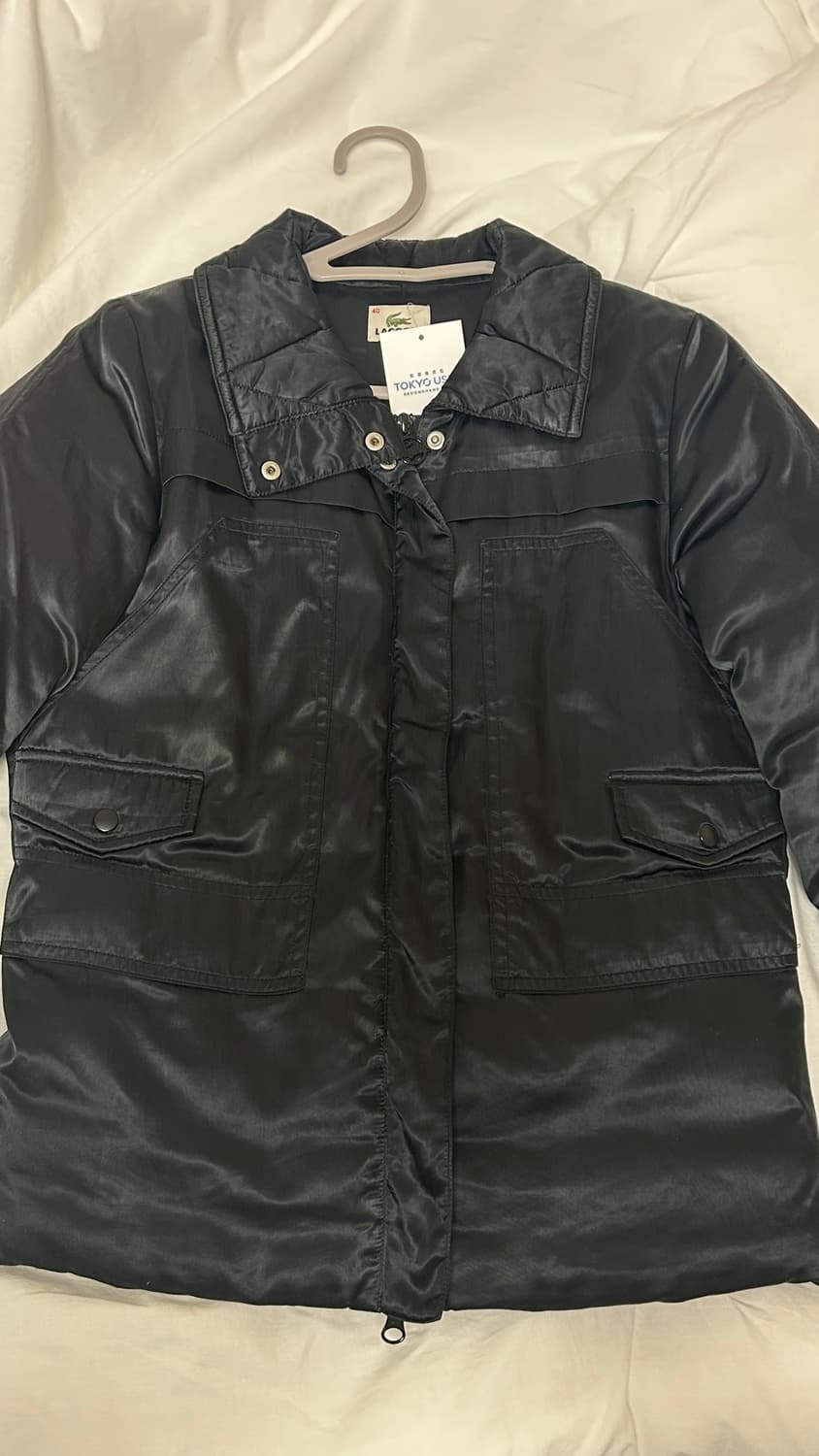 라코스테 블랙 하이넥 버튼 다운 점퍼 / WOMEN L 상품이미지3