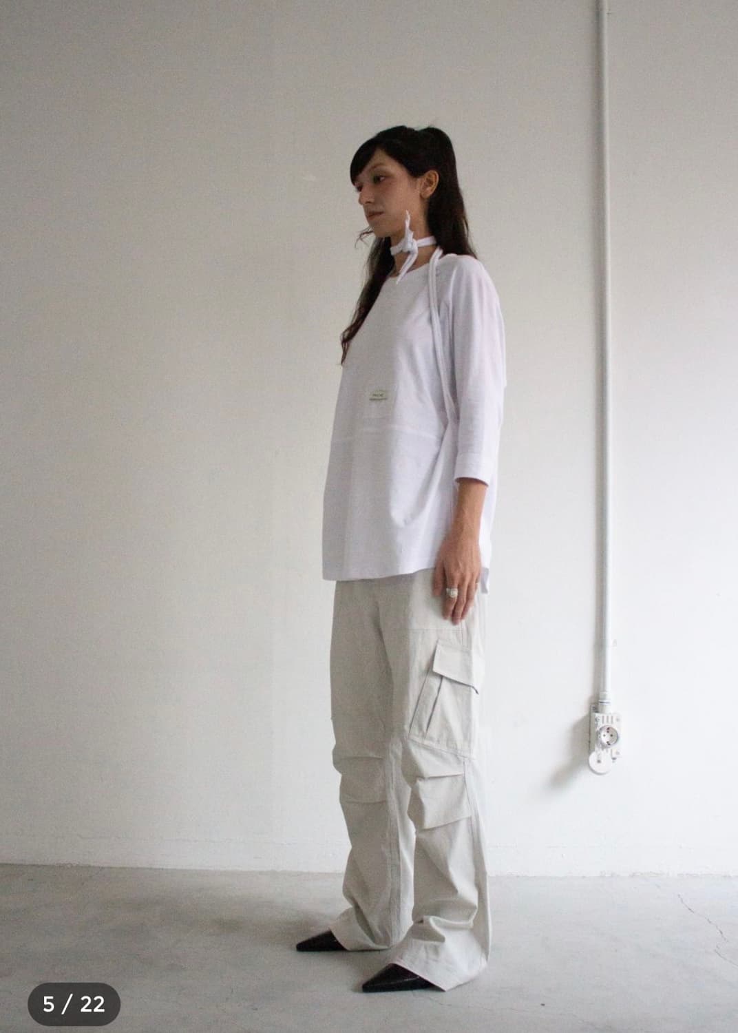 폴린느 pauline 스트랩 롤업 롱슬리브  상품이미지3