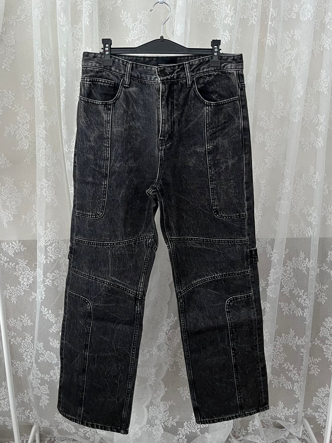 48) 메종미네드 바이커 팬츠 흑청 상품이미지1