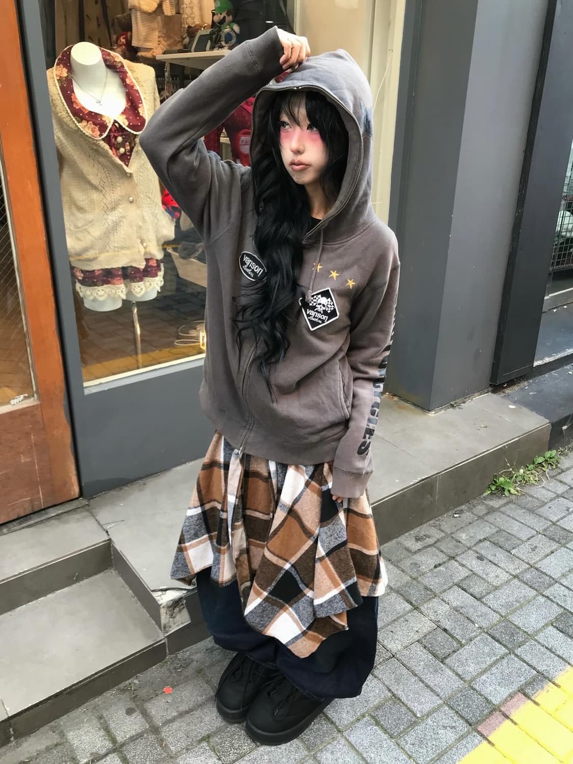 Vanson Brown Full Zip-Up 상품이미지1