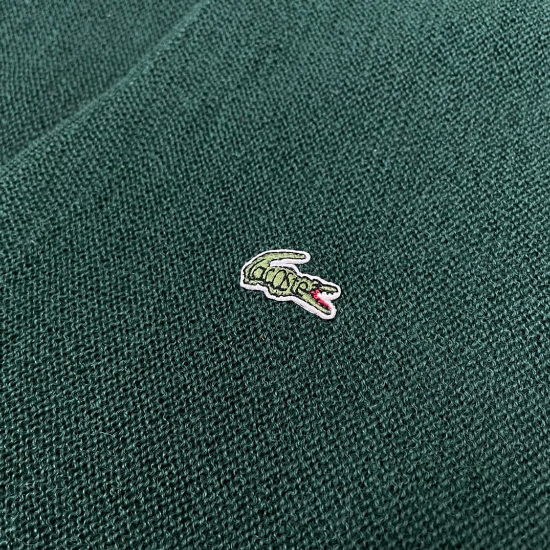 라코스테 LACOSTE 그린 90s 서광 울 브이넥 가디건 95 상품이미지3