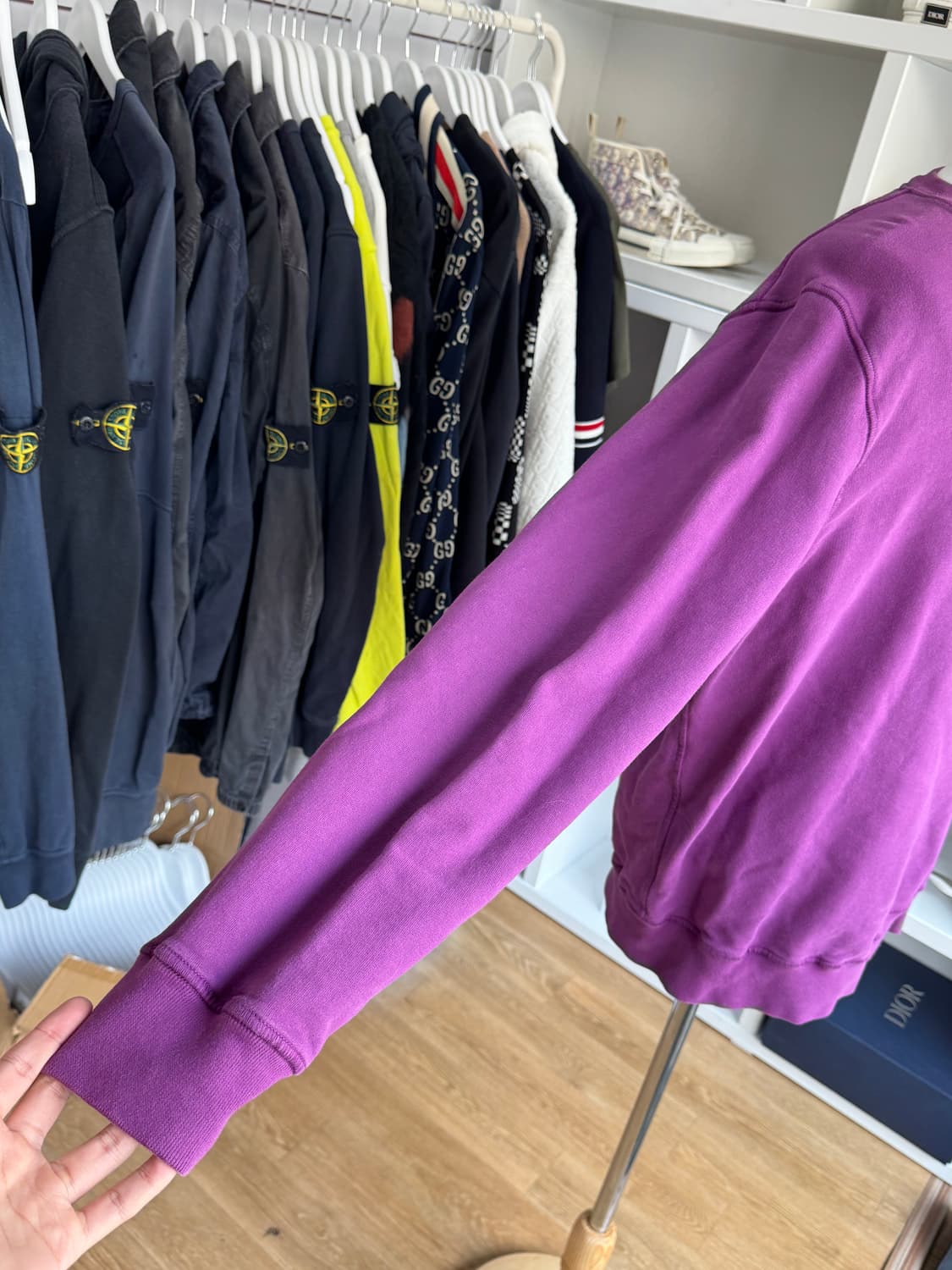 [새상품급,xl] 스톤아일랜드 퍼플 맨투맨 셔츠 티셔츠 긴팔셔츠 쭉티 상품이미지3