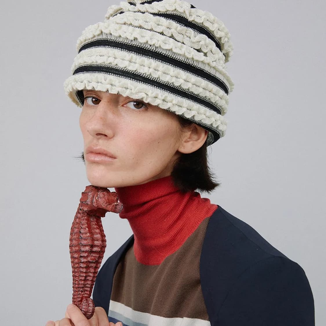 [어썸니즈] SUGARLOAF HAT_STRIPE CREAM 상품이미지2