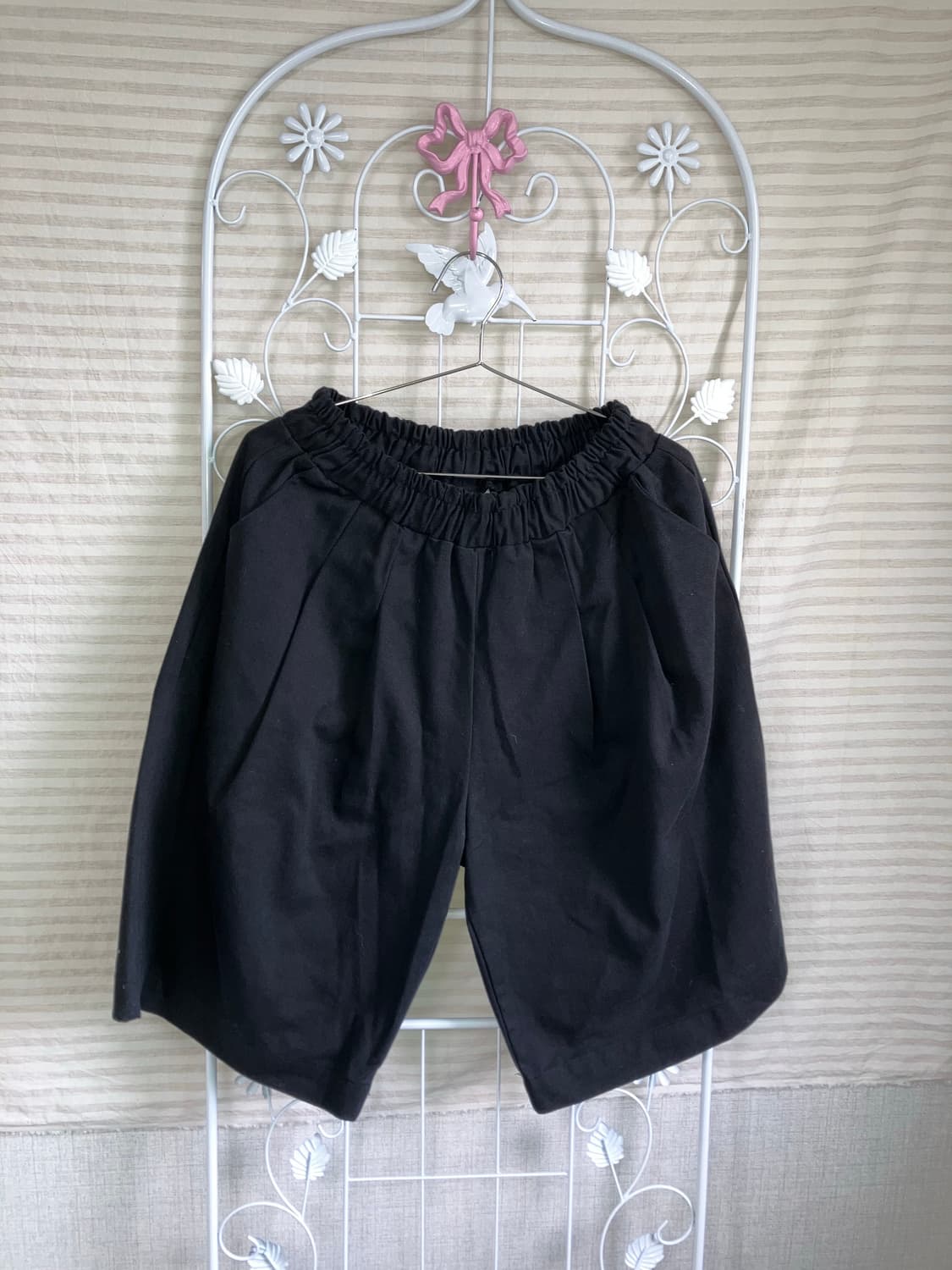 빈티지 블랙 버뮤다 팬츠 y2k 스트릿 갸루 펑키474   상품이미지1