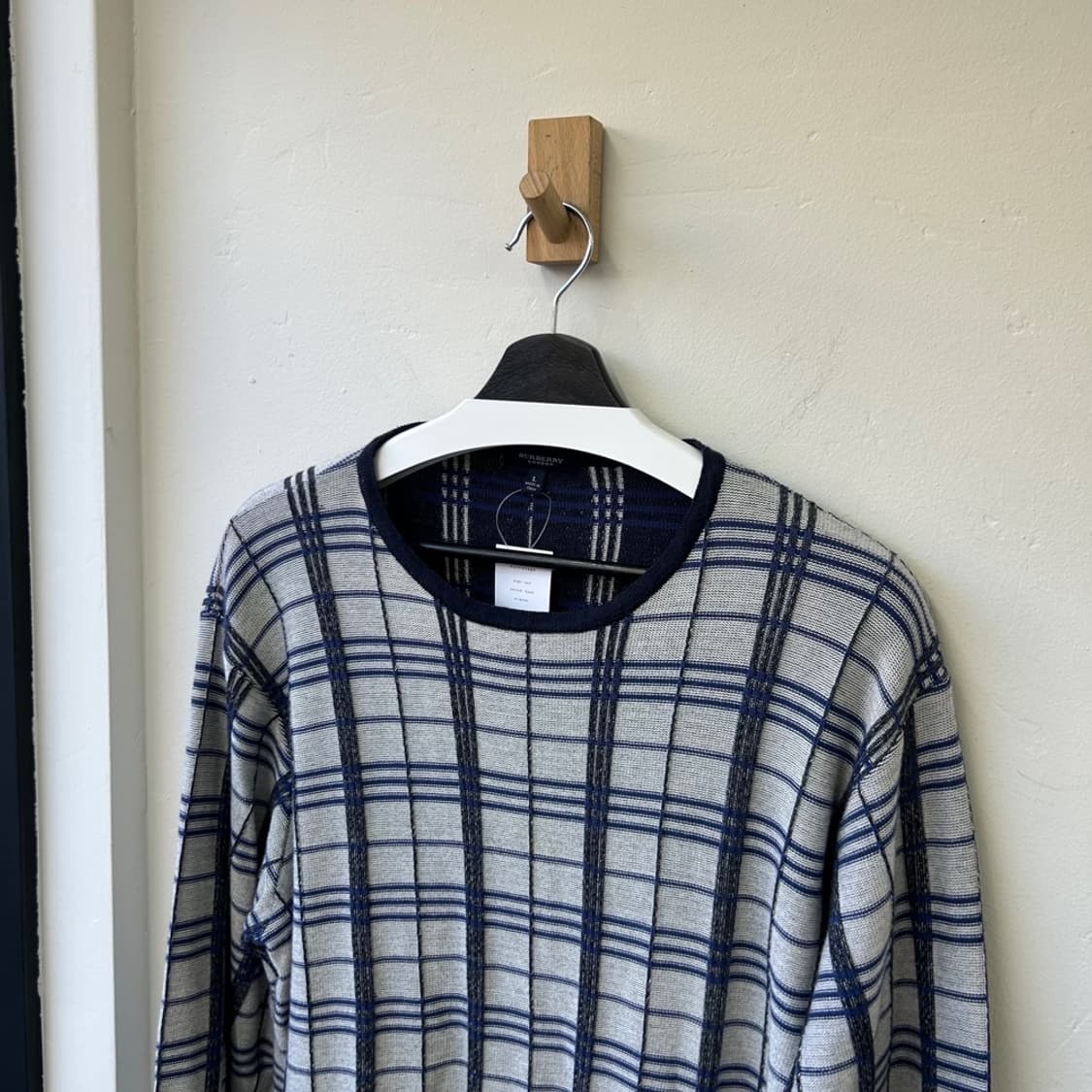 15782 - 버버리 코튼 체크 니트 상품이미지1
