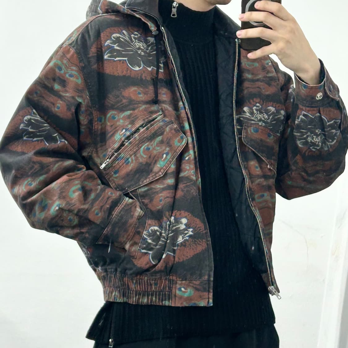 슈프림 23FW 레더카라 유틸리티 자켓 피콕 상품이미지3