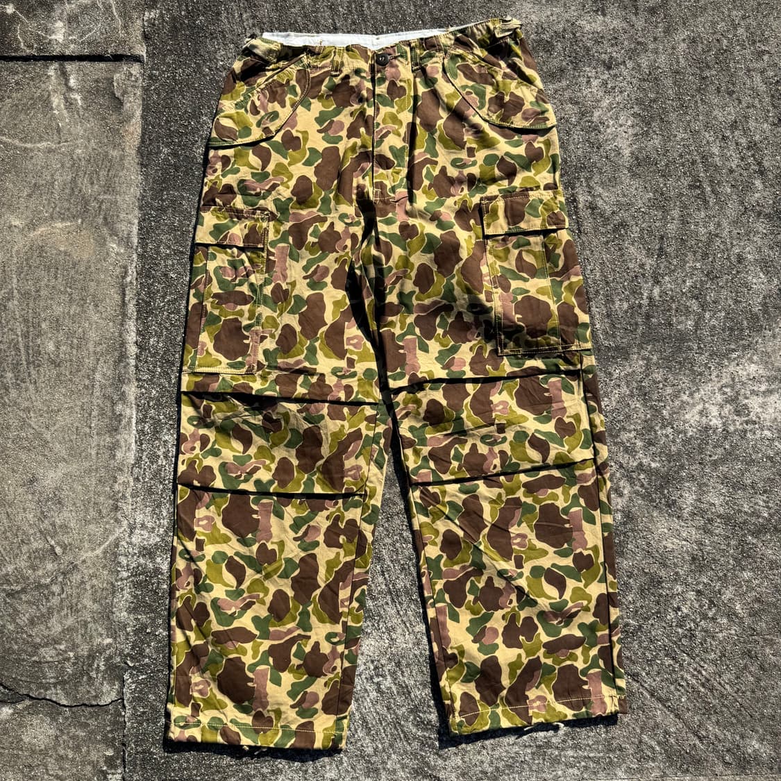 [33] 빈티지 덕 헌팅 카모 패턴 카고 팬츠 상품이미지1