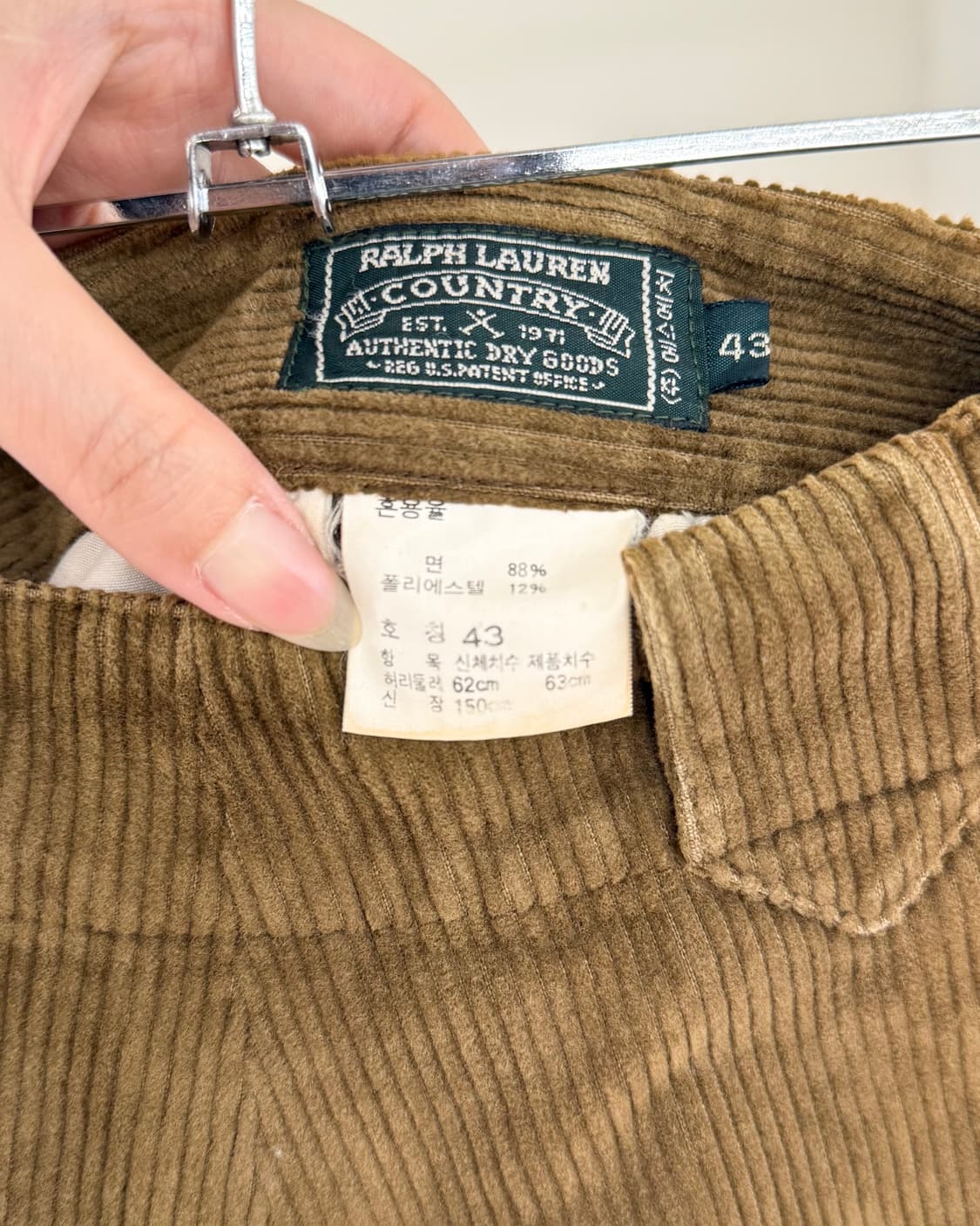 랄프로렌 컨트리 브라운 코듀로이 미디스커트 상품이미지8