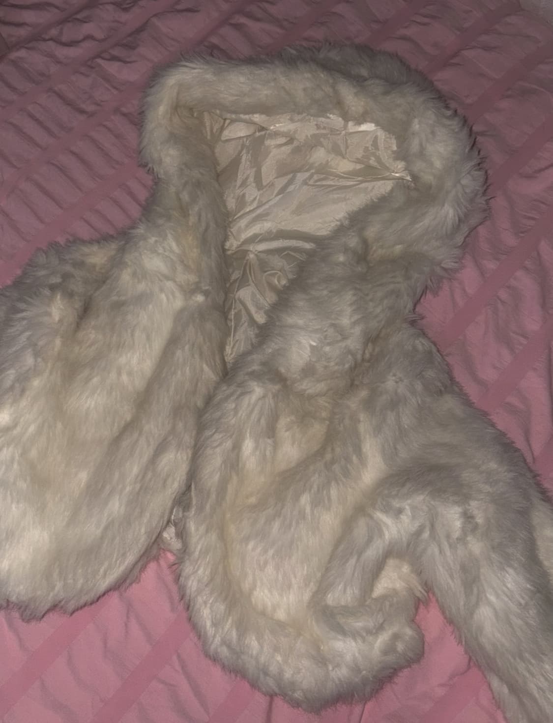 아이보리 숏 후드 퍼자켓  상품이미지1