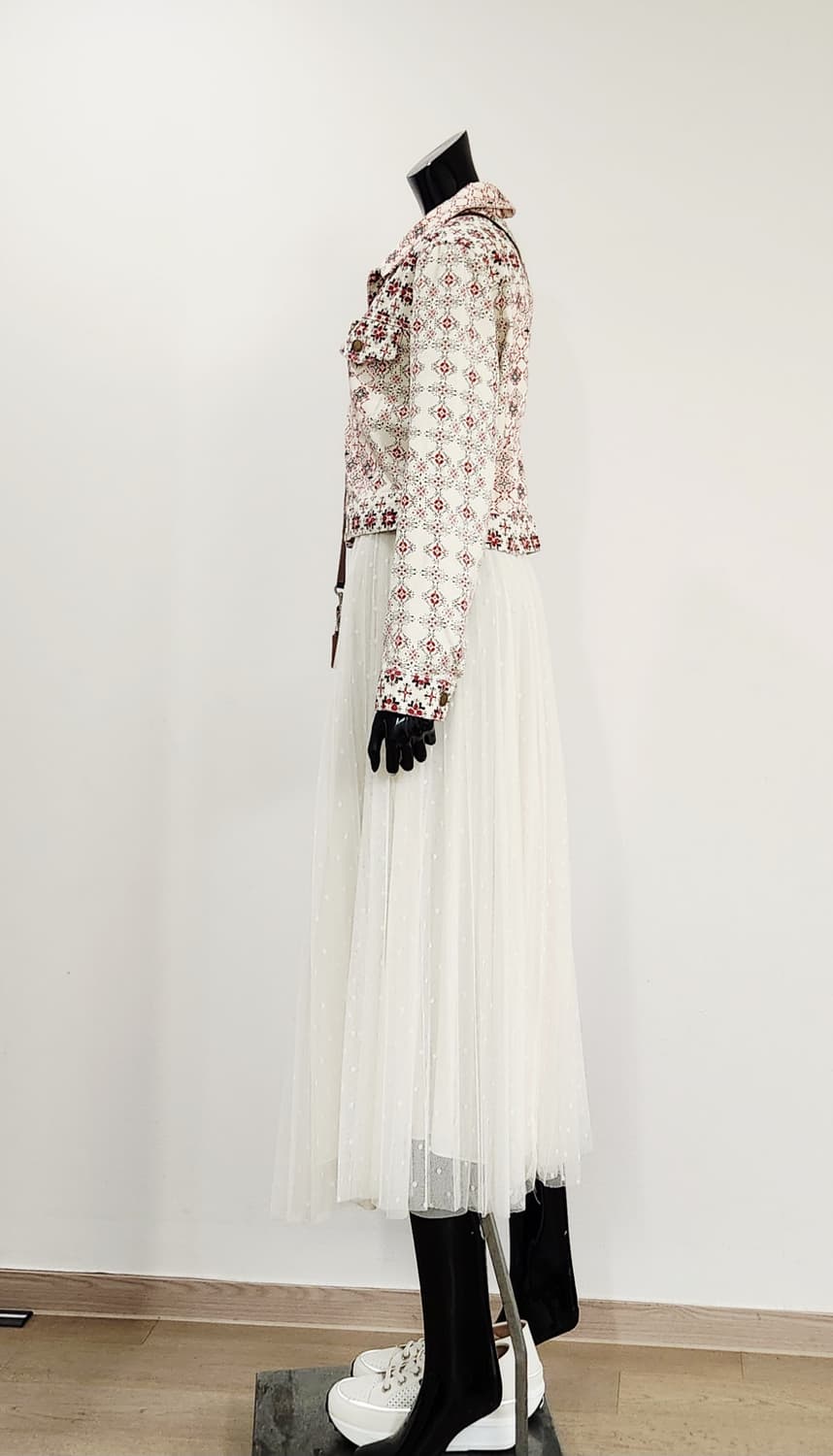 패턴 데님 자켓  상품이미지4