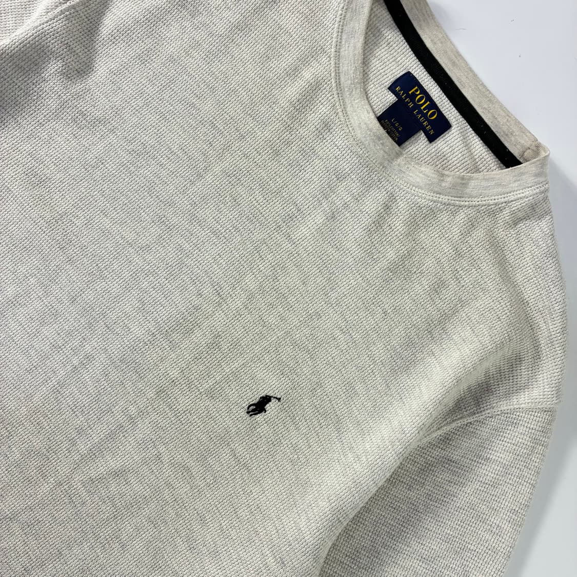 Polo  폴로 랄프로렌 자수 와플 니트 티셔츠  상품이미지3