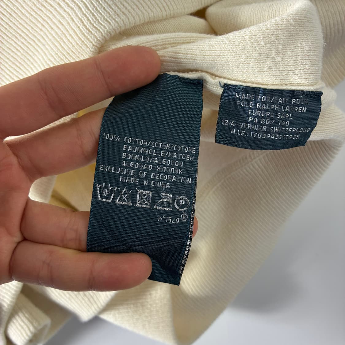 Polo 폴로 랄프로렌 크림 아이보리 라운드넥 니트 상품이미지6