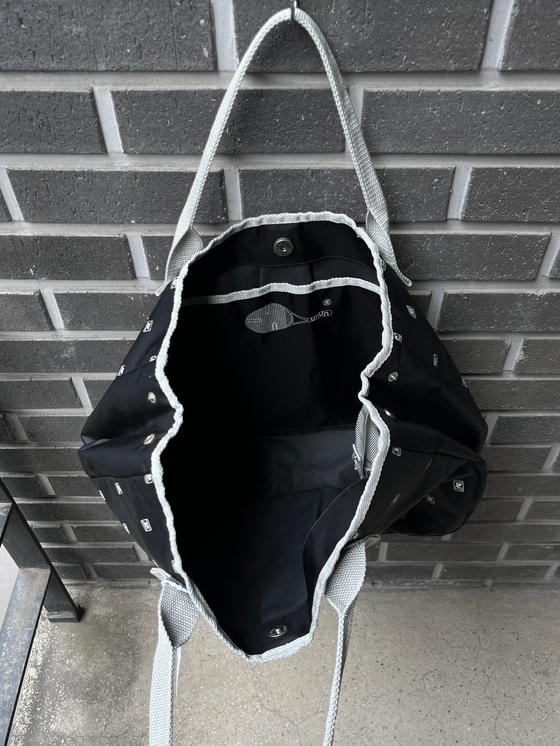 00s Courreges 꾸레쥬 로고 패턴 나일론 백 상품이미지10