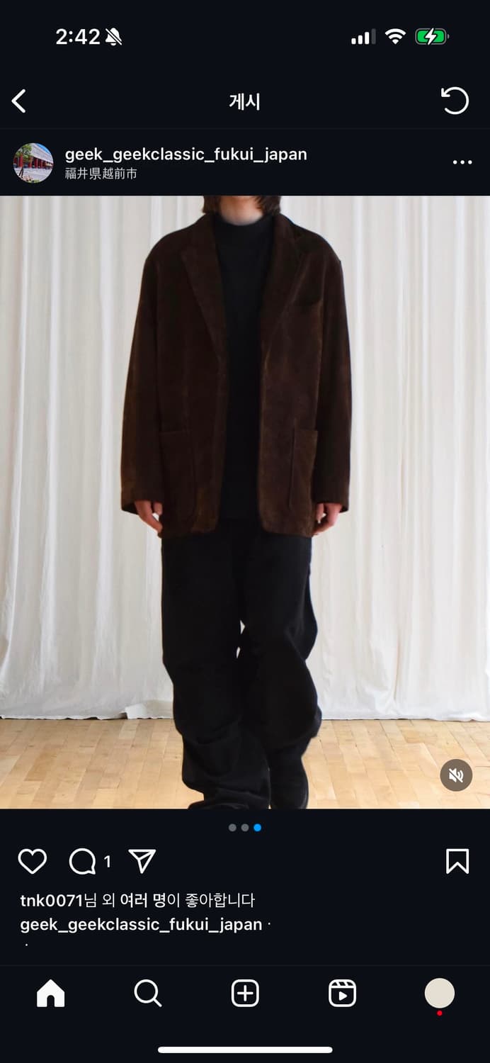 24aw comoli 코모리 스웨이드 블레이져 3 상품이미지2