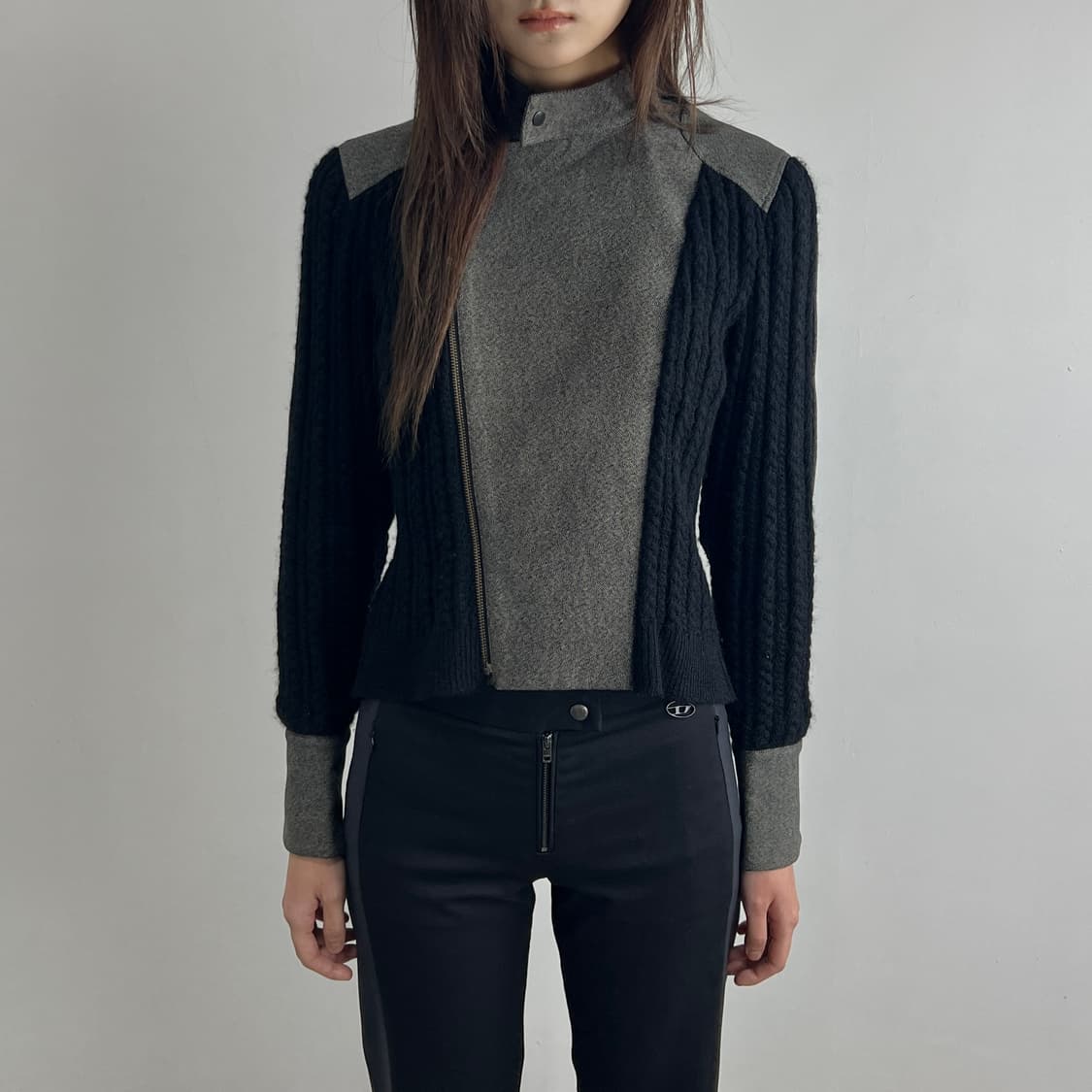 장 폴 고티에 비대칭 싱글 라이더 스위칭 자켓 상품이미지1