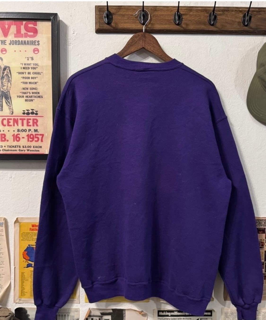 택포) 80s 러셀 USA made 퍼플 Hickman 스웻셔츠 105 상품이미지2