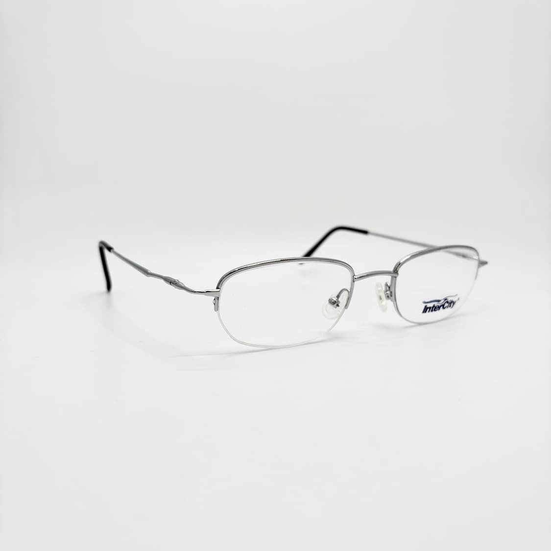 INTERCITY 실버 스퀘어 메탈 반무테 상품이미지2