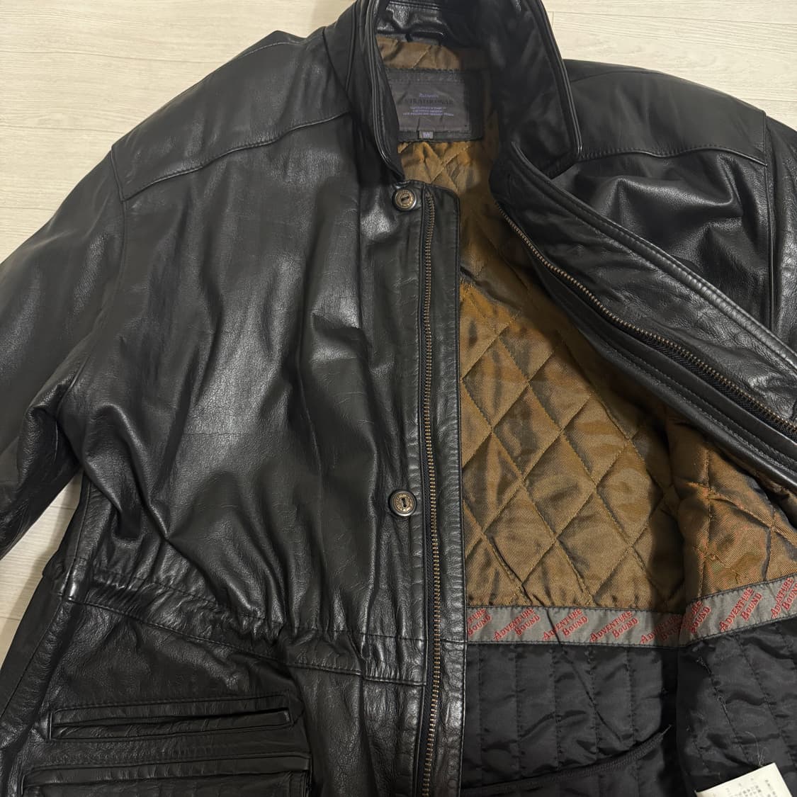 소가죽 레더 사파리자켓 (가죽 레더파카) 상품이미지7